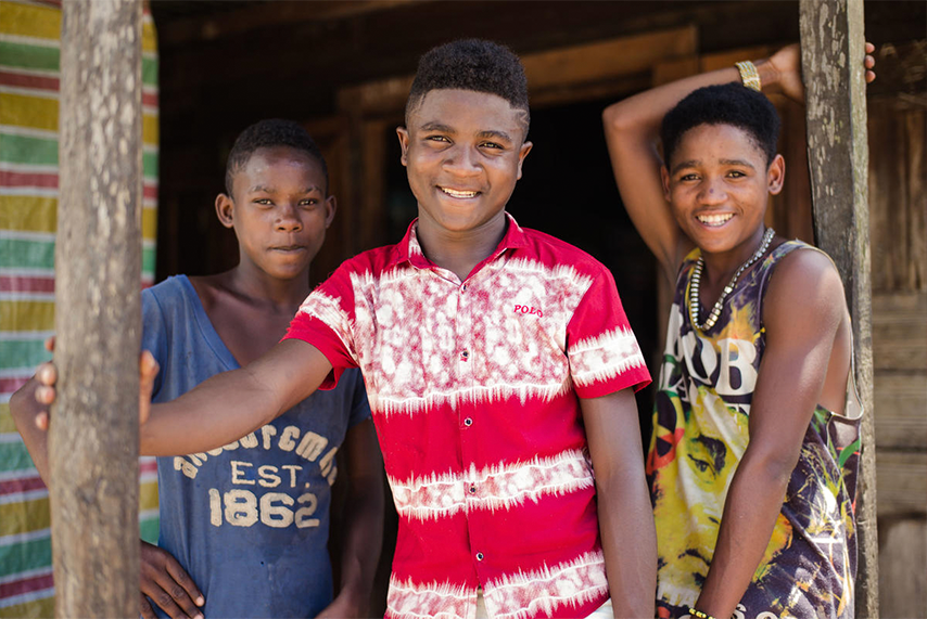 Bolo and his two best friends in Madagascar